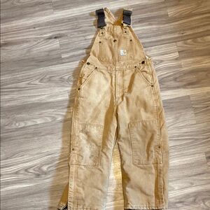 Carhartt Kids Overalls in Tan